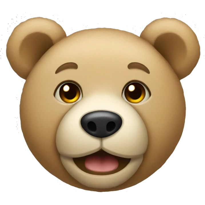 beige teddy bear  emoji