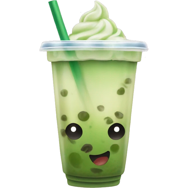 Bubble tea matcha emoji