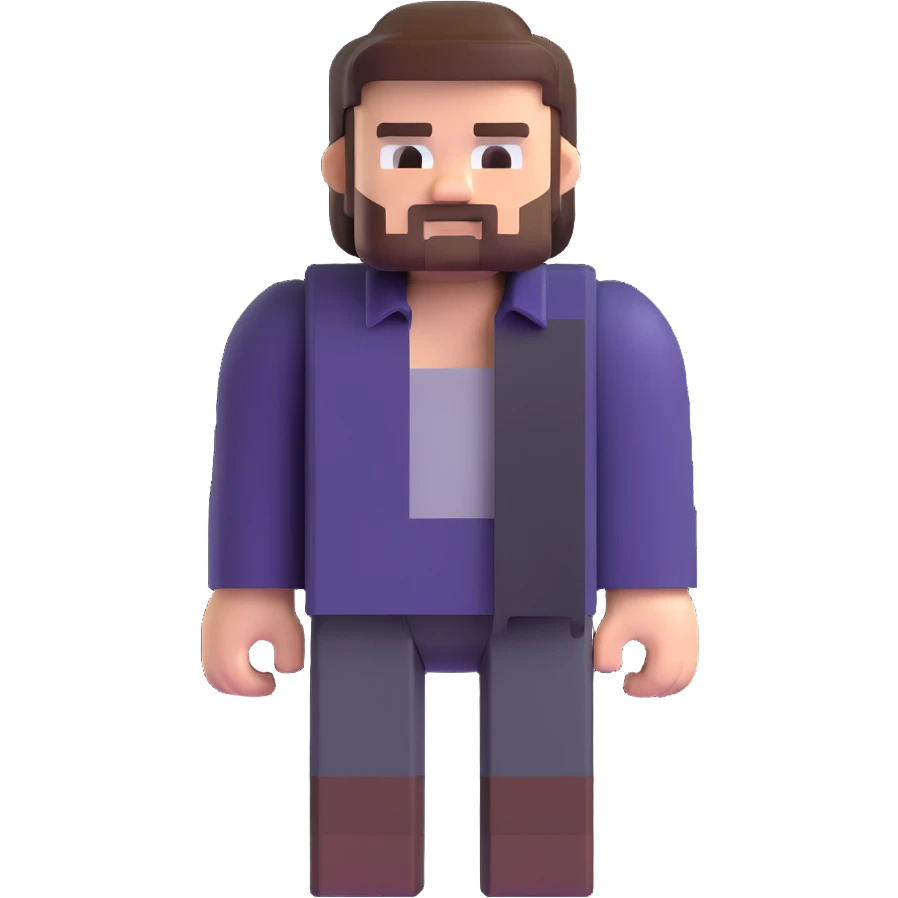 Jack Black as a Minecraft character emoji