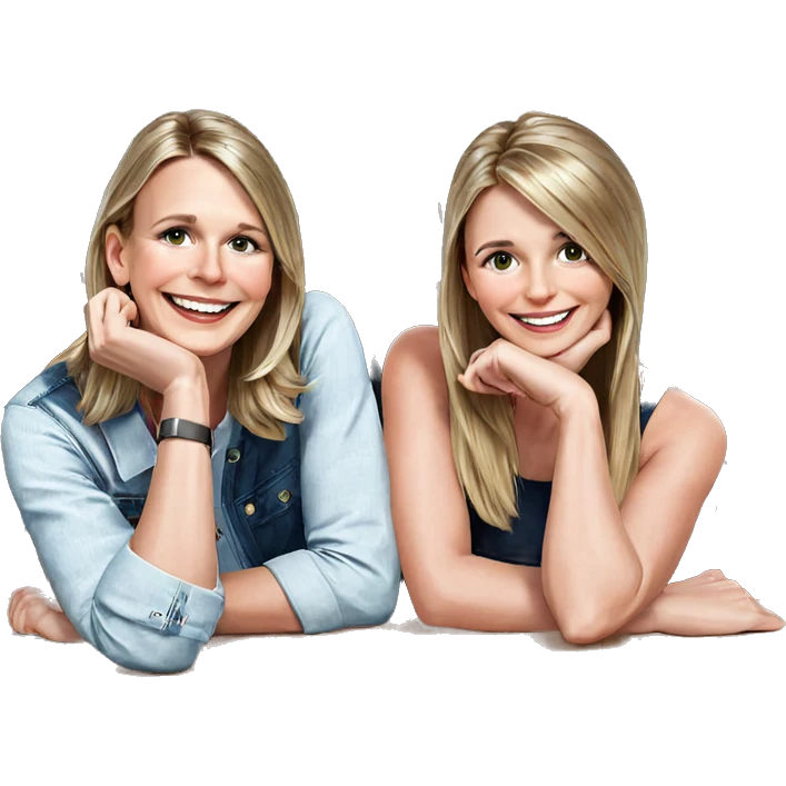 smiling girls on magazine cover emoji