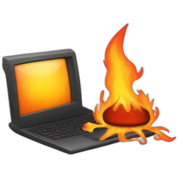 flaming pc emoji