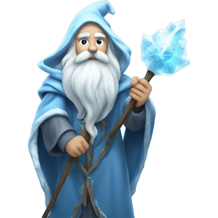 Ice wizard smoking emoji