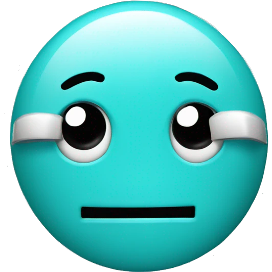 Emoticono de pez disco turquesa emoji