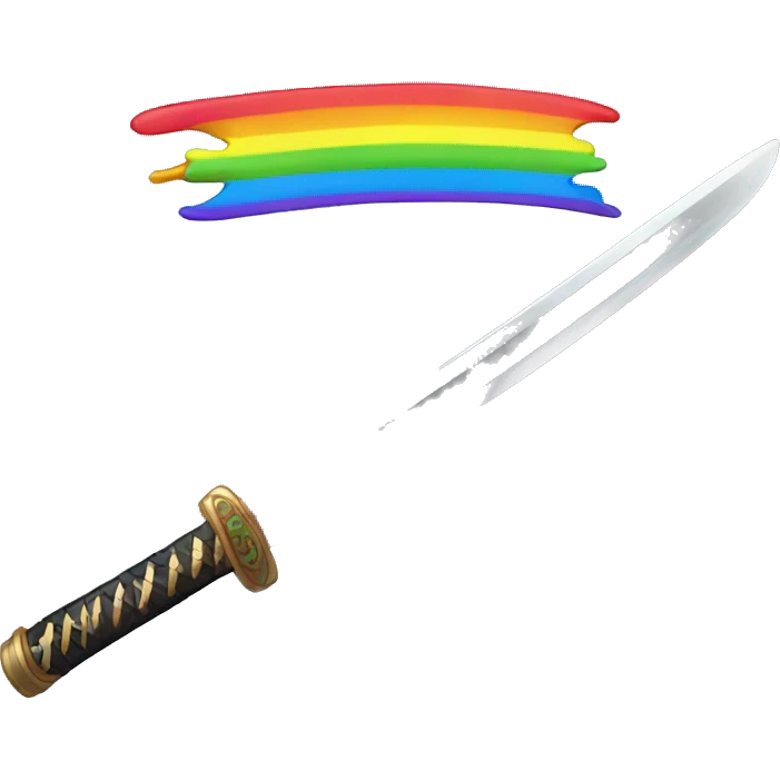 rainbow katana emoji