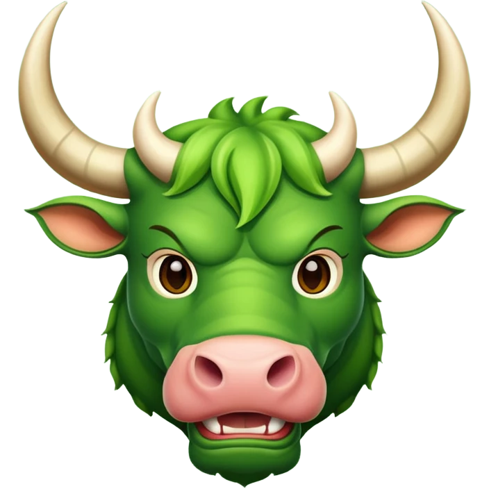 Green bull emoji
