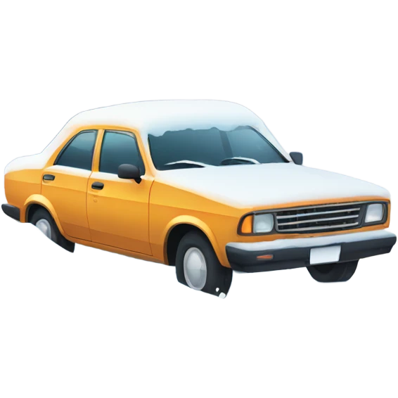 Car in snow emoji