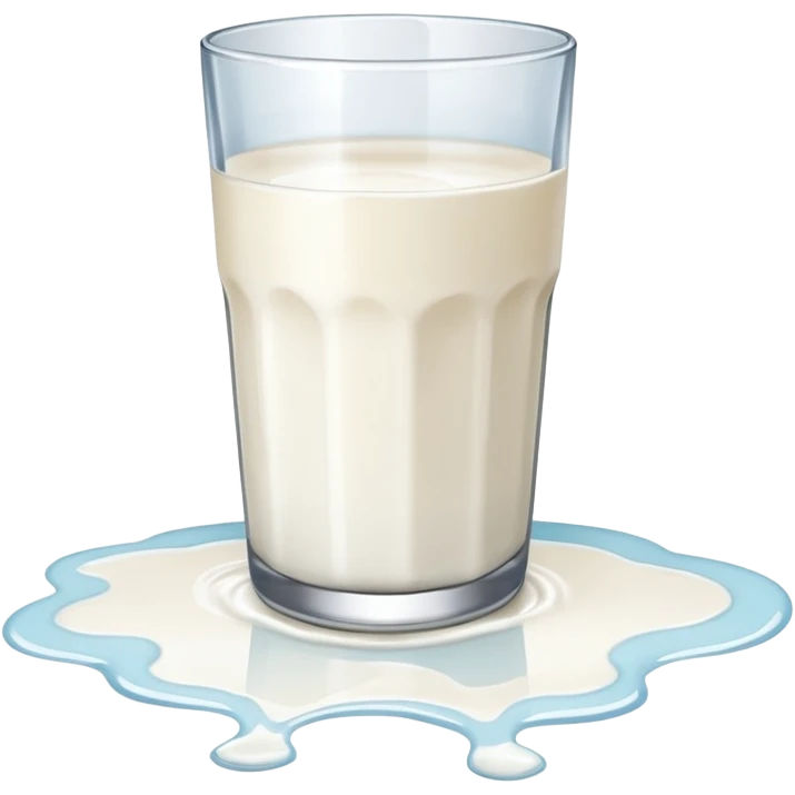 spilled glass of milk on floor milk puddle emoji