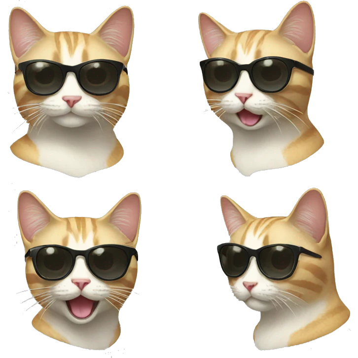 Cat with sunglasses emoji