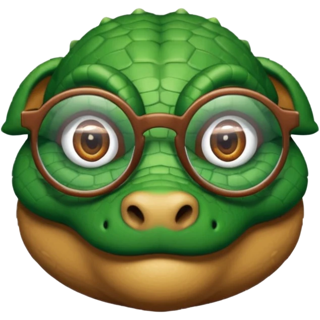 A pixel academic gator. The background is a solid white circle emoji