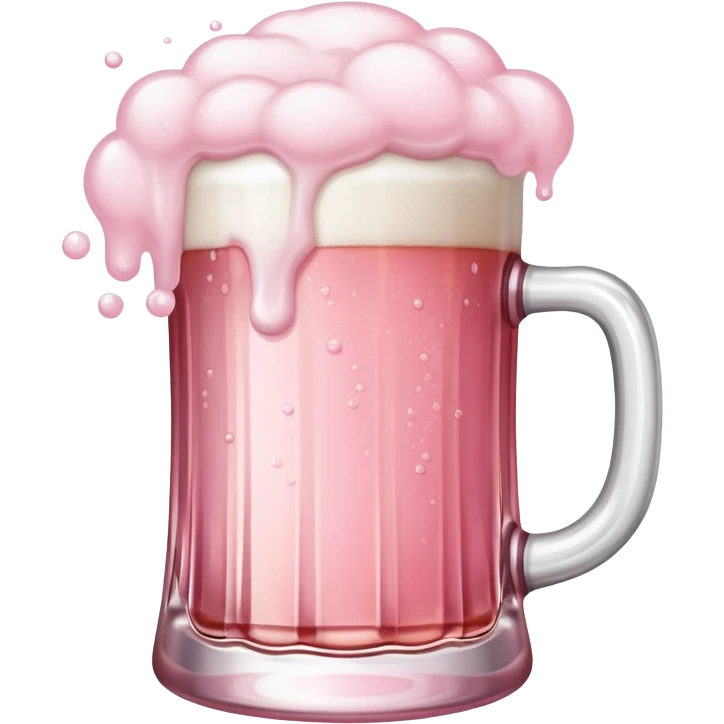 Pink beer emoji