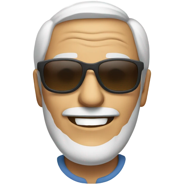 smiling old man in sunglasses emoji