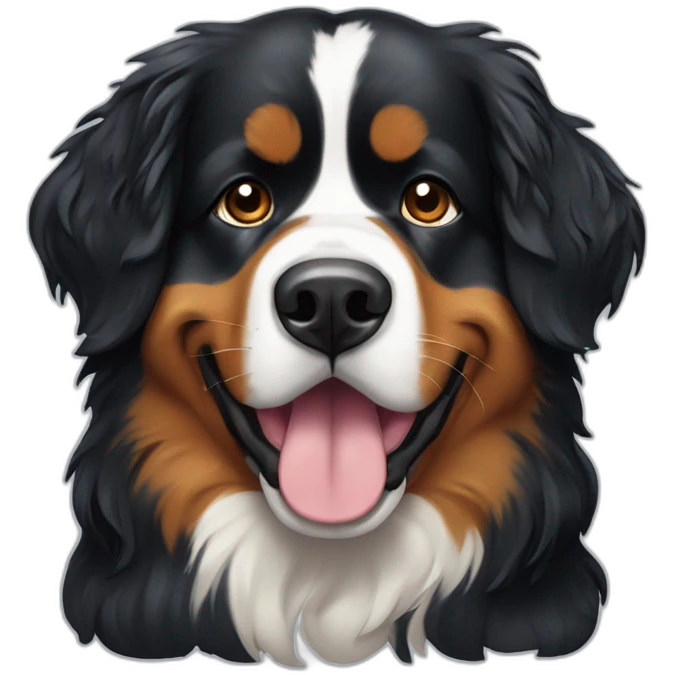 bernese mountaind dog with wet hair emoji