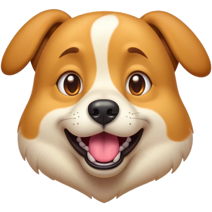 Cinematic Comical Domestic Dog Portrait Emoji, Head tilted dramatically with an exaggeratedly amused expression, featuring a striking coat with a playful glimmer and wide, expressive eyes brimming with humorous disbelief, Simplified yet hilariously expressive features, highly detailed, glowing with a slightly sassy glow, high shine, dramatic yet playful, stylized with an air of cheeky mischief, soft glowing outline, capturing the essence of a spirited and over-the-top dog that looks ready to side-eye its way into internet fame instantly! emoji
