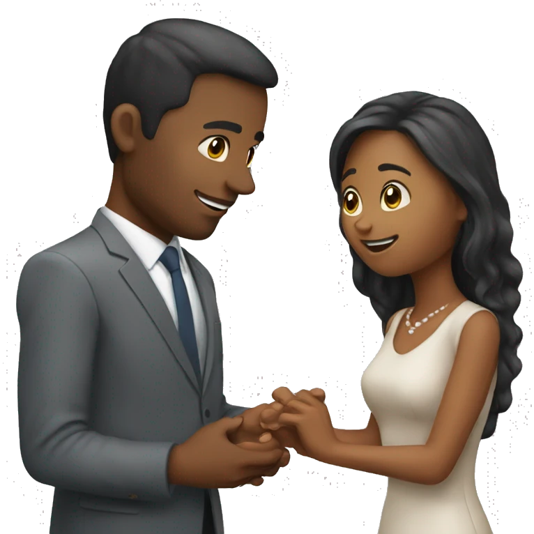 woman proposing to man emoji