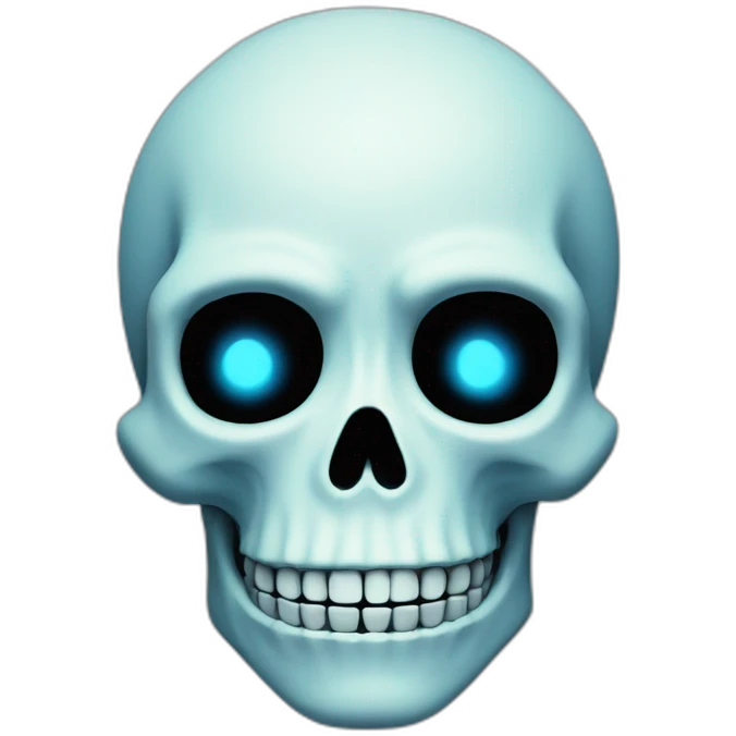 Skeleton Sans in Undertale with Luminous blue left eye emoji