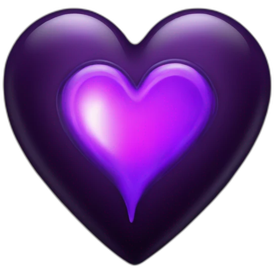 purple heart burns in black fire emoji