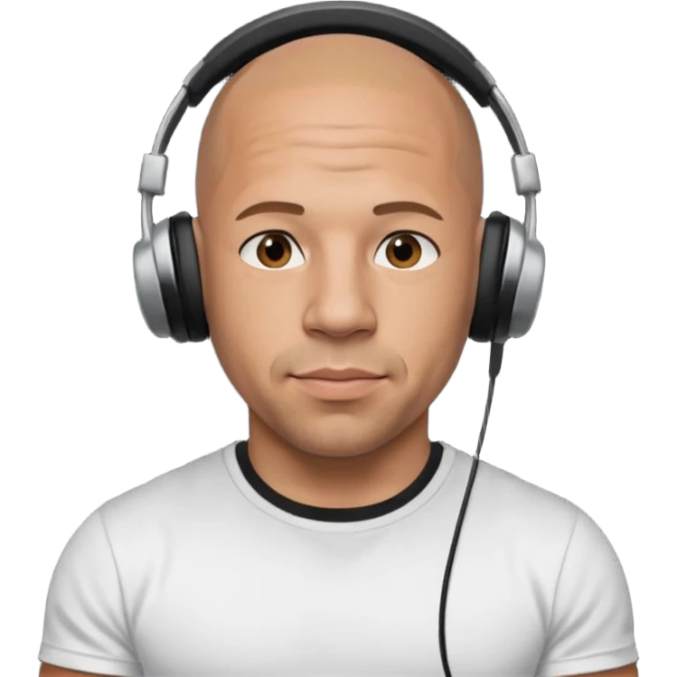 VIN DIESEL with headphones  emoji