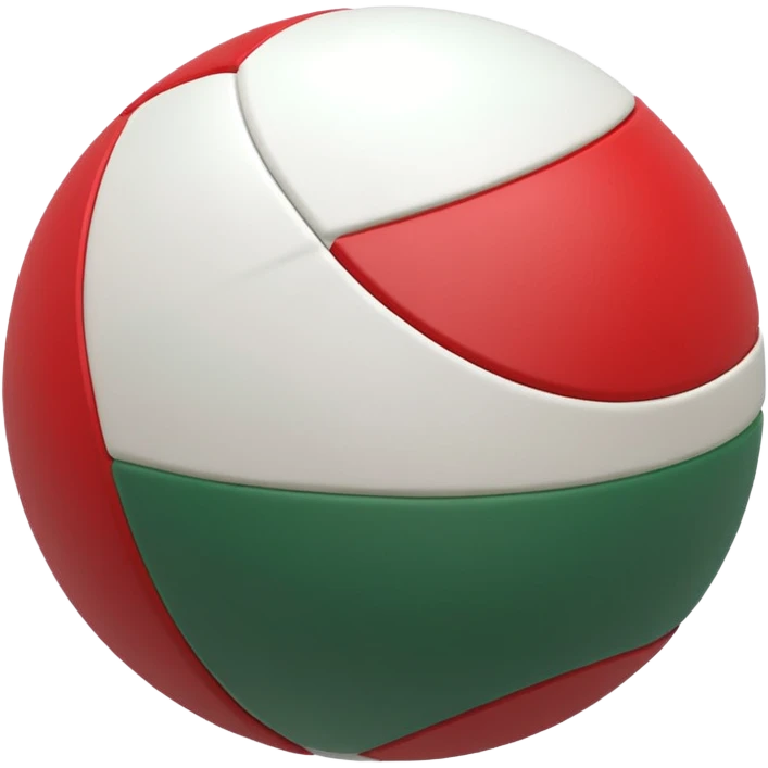 pilates ball with parallel lines red white and green emoji