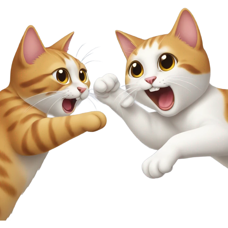 Cat slapping cat emoji
