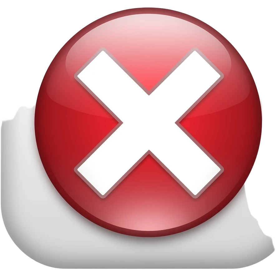 red checkmark emoji with white X emoji