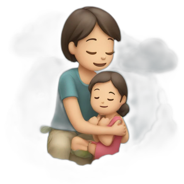 Niña pidiendo ver a su papá en el cielo  emoji