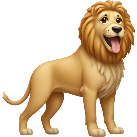 Dog on lion emoji