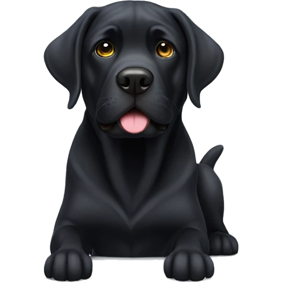 Black mastiff lab emoji