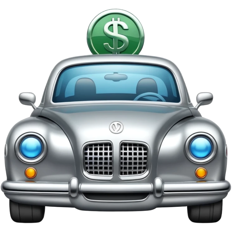 car with dollar symbol emoji