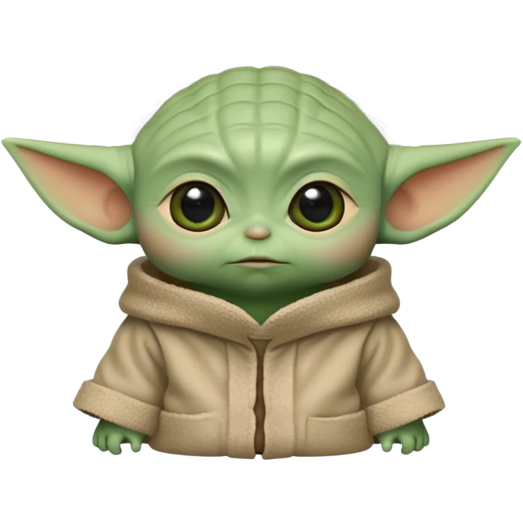 Head of baby Yoda emoji