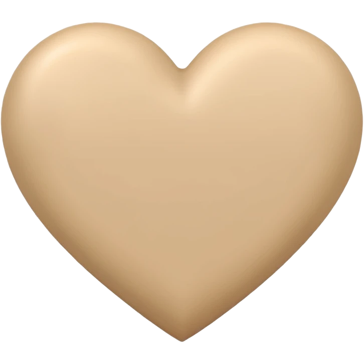 beige heart emoji