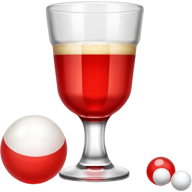 Generami l’emoji di un bicchiere da beer pong con una pallina da beer pong  emoji