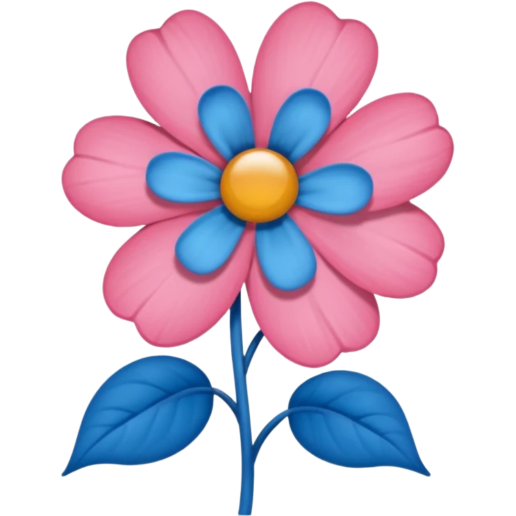 Apena faça uma Flor de uma cor azul q nem uma rosa mucha emoji
