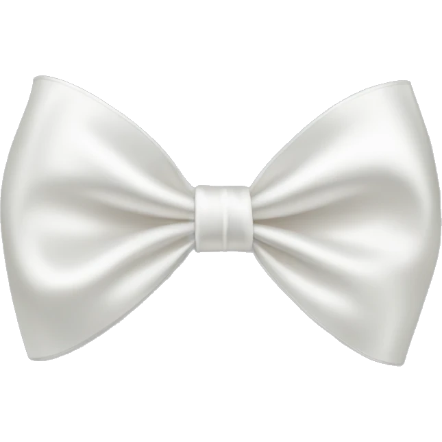 white satin bow emoji