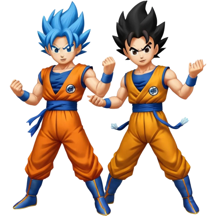 Goku and vegeta fusion dance aura emoji