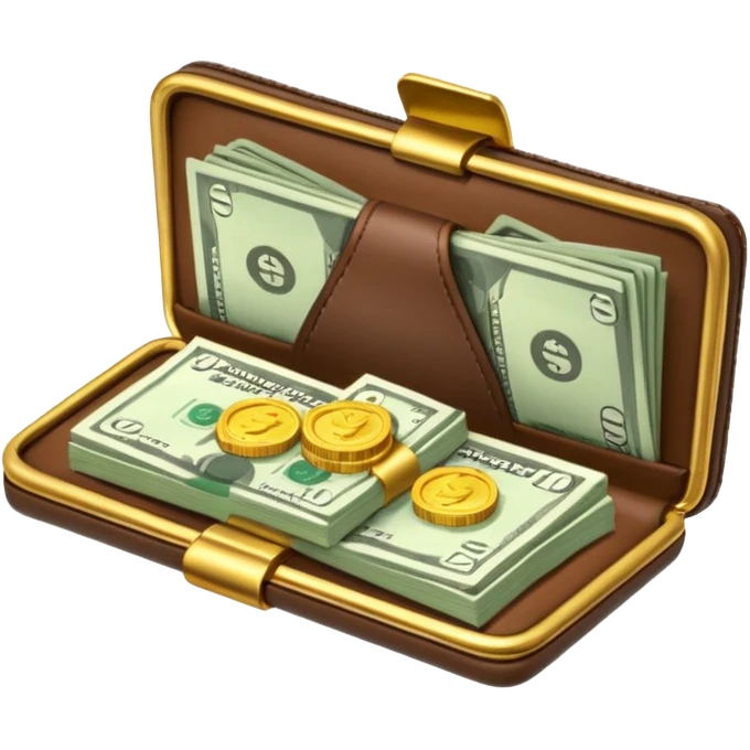 Aviator money emoji, wallet full of cash, casino vibe, premium 3D emoji style, clean, no background
 emoji