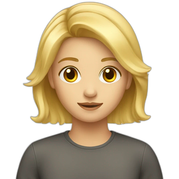 Fille au cheveux blond qui cours emoji