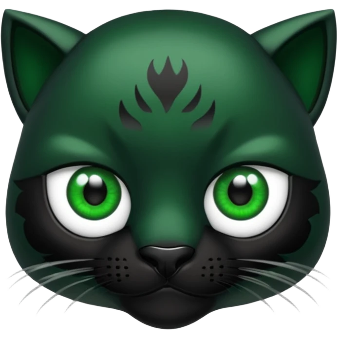 Pantera negra ojos verdes emoji