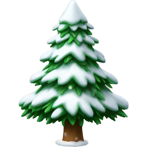 Christmas tree with snow  emoji