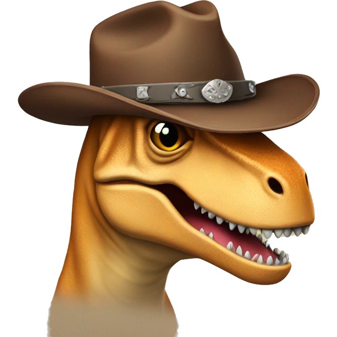 TRex in a cowboy hat emoji