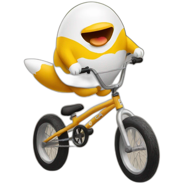 gudetama bmx bike riding emoji