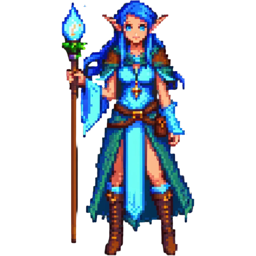 elegant female elf mage emoji