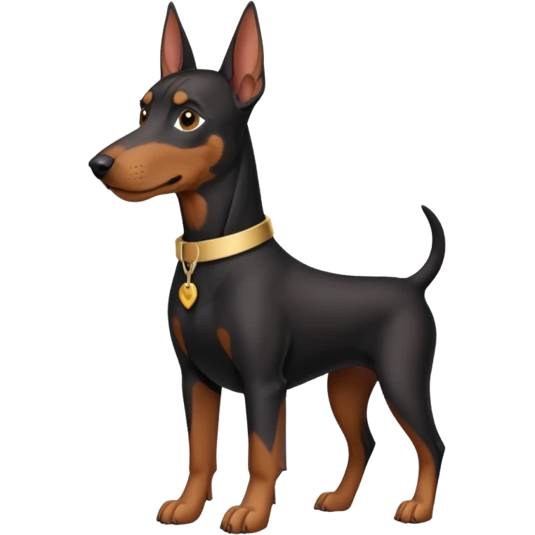 Doberman with clothes on emoji