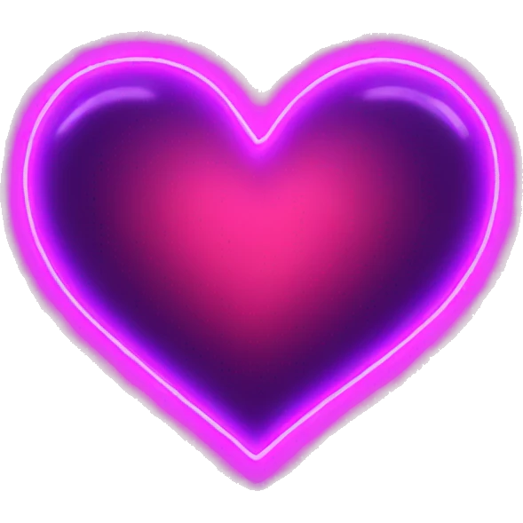 neon heart  emoji