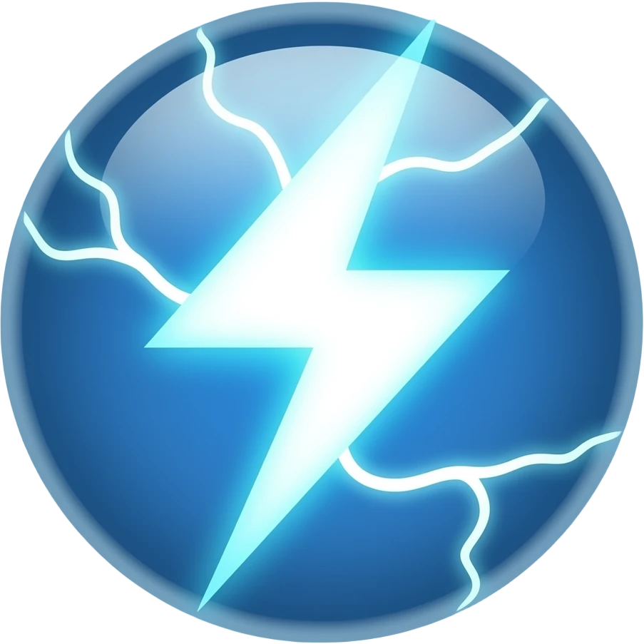 una bola de poder con rayo emoji