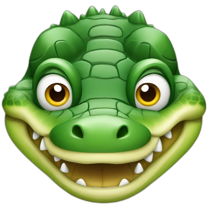 Crocodile qui tient un appareil photo  emoji