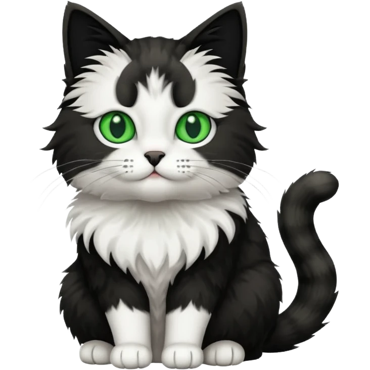 cat white and black  emoji