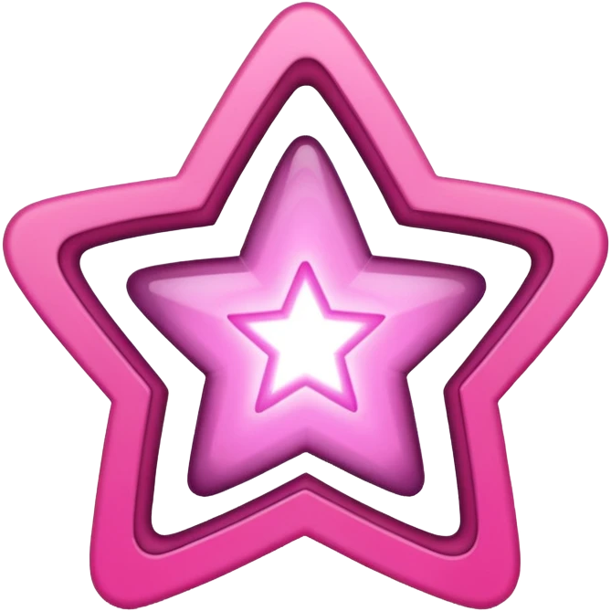 Pink Stars with inner with empty just side with pink boundry emoji