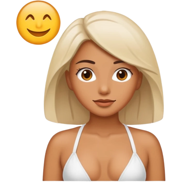Full body POV woman in just a bikini top  emoji