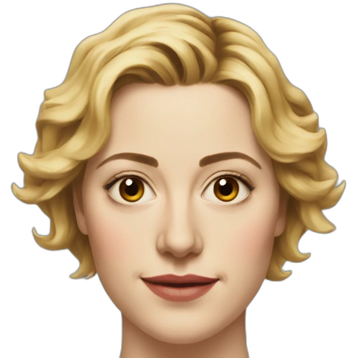 Greta gerwig portrait no neck emoji