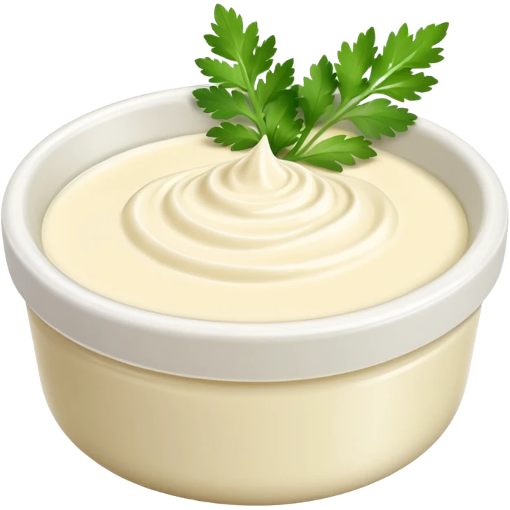 Cream cheese dipping sauce with coriander emoji
